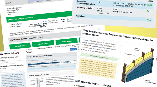 Screenshots of the FSC Calculator in action